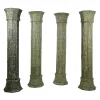 Pamono Large Carved Wooden Columns, Set of 4> Pedestals And Columns