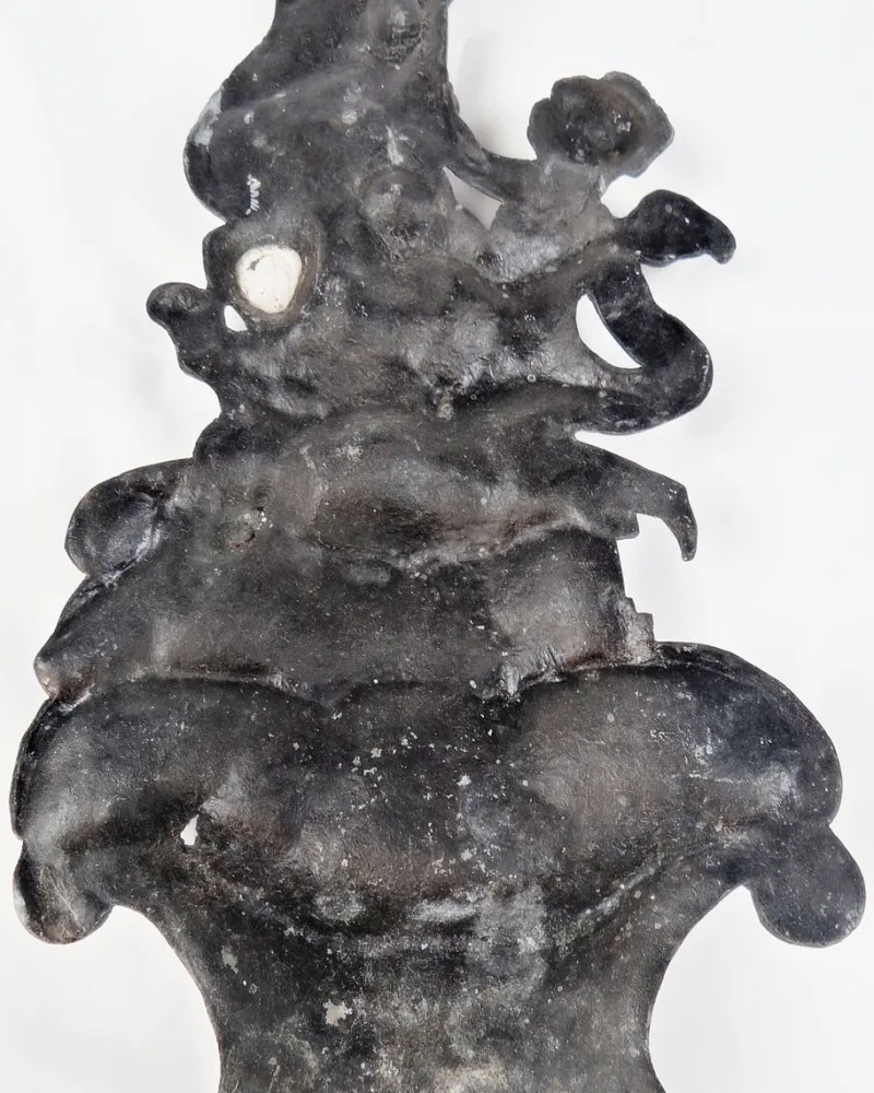 Online Pamono Large Cast Iron Holy Water Font with Cherubs and Crucifixes, 19th Century