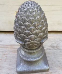 Pamono Large Cast Iron Pine Cone Post Head Architectural Ornament><noscript><img width=