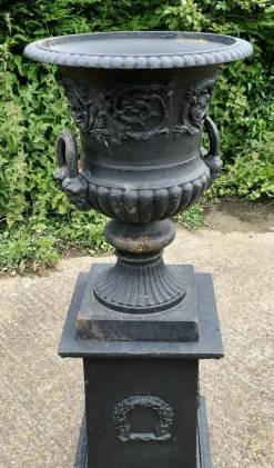 Pamono Large Cast Iron Urn, 1920><noscript><img width=