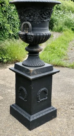 Pamono Large Cast Iron Urn, 1920><noscript><img width=