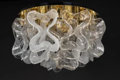 Pamono Large Catena Ceiling Light in Murano Glass from Kalmar, Austria, 1960s> Ceiling Lights