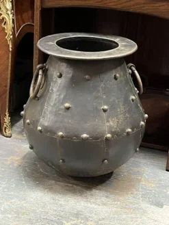 Pamono Large Cauldron Shaped Metal Planter> Garden Accessories
