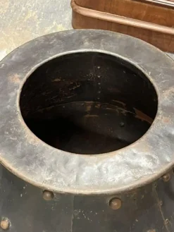 Pamono Large Cauldron Shaped Metal Planter><noscript><img width=