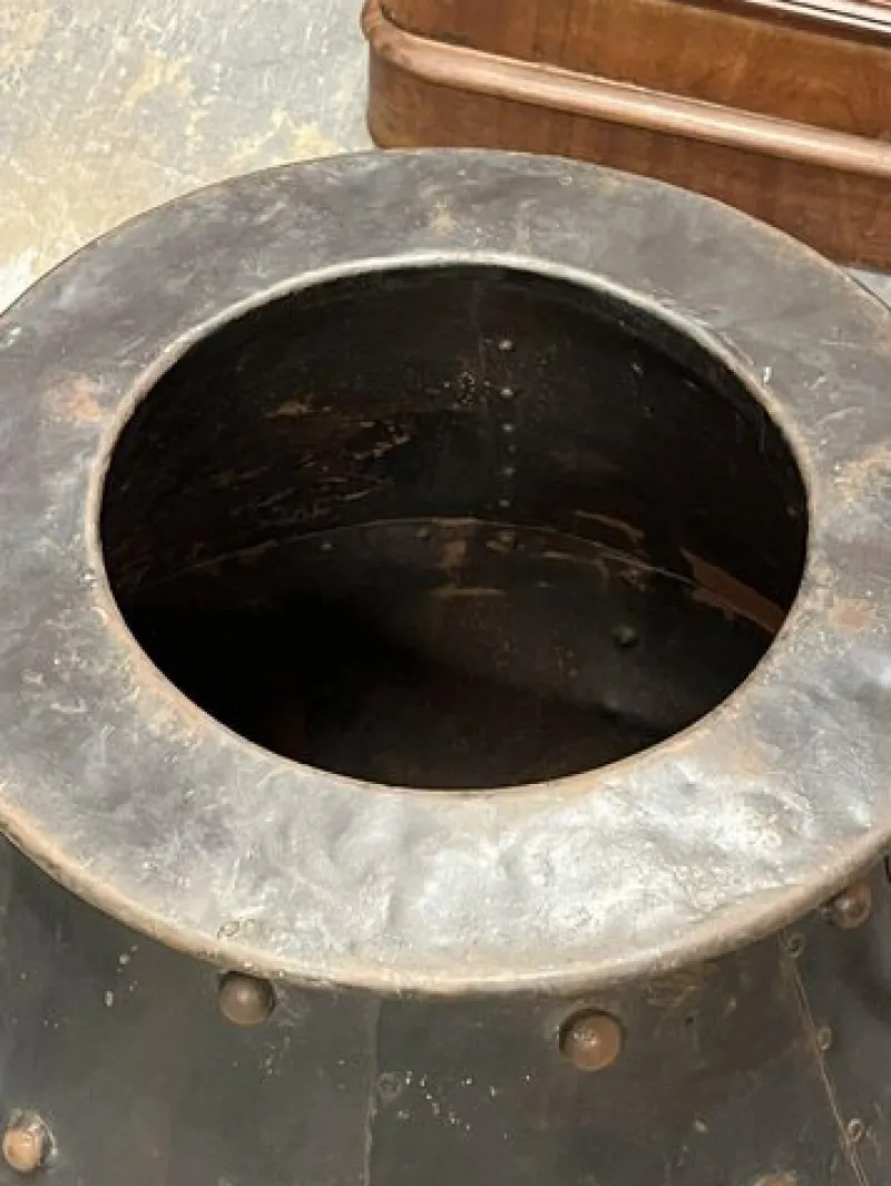Pamono Large Cauldron Shaped Metal Planter> Garden Accessories