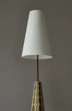 Pamono Large Ceramic Floor Lamp by Rigmor Nielsen, 1960s><noscript><img width=