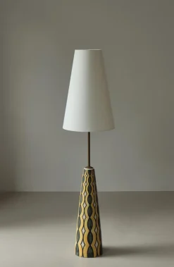 Pamono Large Ceramic Floor Lamp by Rigmor Nielsen, 1960s><noscript><img width=