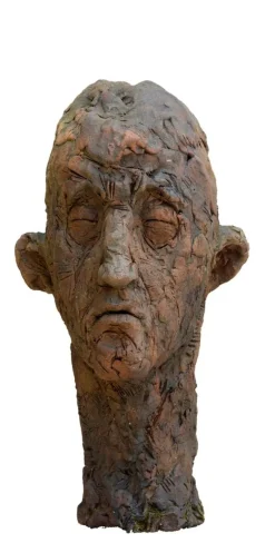 Pamono Large Ceramic Head Sculpture, 2010s> Sculpture