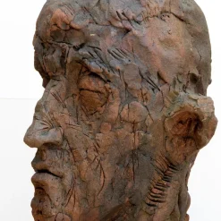 Pamono Large Ceramic Head Sculpture, 2010s><noscript><img width=