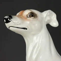 Pamono Large Ceramic Sculpture of Dog from Bassano, 1980s> Mid-Century|Sculpture