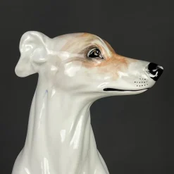 Pamono Large Ceramic Sculpture of Dog from Bassano, 1980s><noscript><img width=