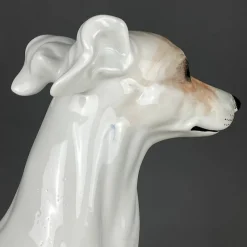 Pamono Large Ceramic Sculpture of Dog from Bassano, 1980s><noscript><img width=