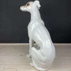Pamono Large Ceramic Sculpture of Dog from Bassano, 1980s><noscript><img width=