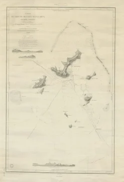 Best Pamono Large Chart of the Gambier Islands, 1838