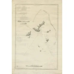 Best Pamono Large Chart of the Gambier Islands, 1838