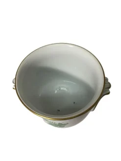 Pamono Large Chinese Bouquet Apponyi Green Porcelain Cache Pots from Herend Hungary, Set of 2> Garden Accessories