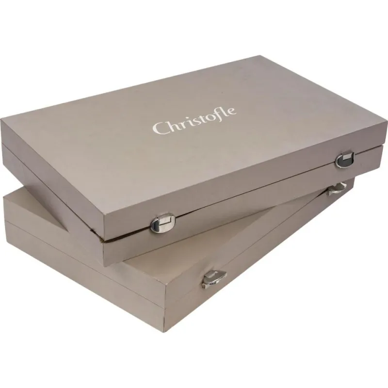 Pamono Large Christofle Service in Original Box, Set of 2> Cutlery & Serving Utensils