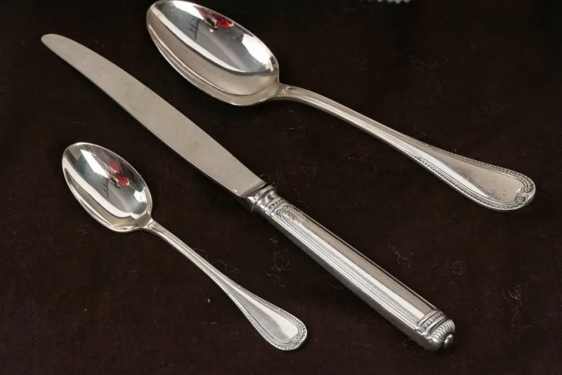 Pamono Large Christofle Service in Original Box, Set of 2> Cutlery & Serving Utensils