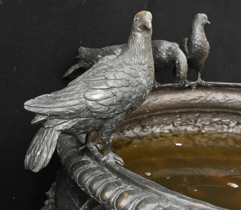 Pamono Large Classical Italian Bronze Bird Fountain Statue> Garden Accessories