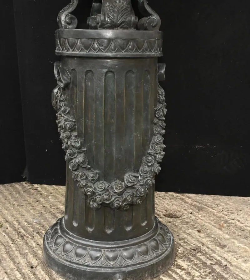 Pamono Large Classical Italian Bronze Bird Fountain Statue> Garden Accessories