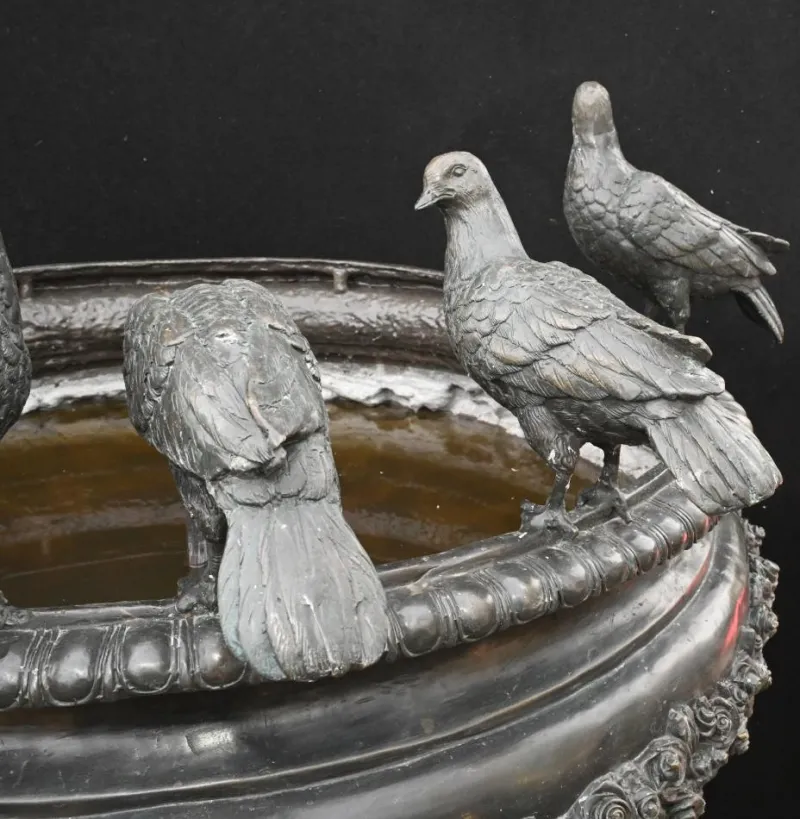 Pamono Large Classical Italian Bronze Bird Fountain Statue> Garden Accessories