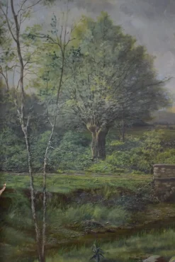 Pamono Large Countryside Landscape, 19th Century, Painting on Canvas, Framed><noscript><img width=