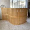 Pamono Large Curved Beech Screen, 1980s, Set of 3