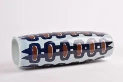 Pamono Large Danish Modern Tenera Vase with Hand-Painted Decor by Inge-Lise Koefoed for Royal Copenhagen, 1990s><noscript><img width=