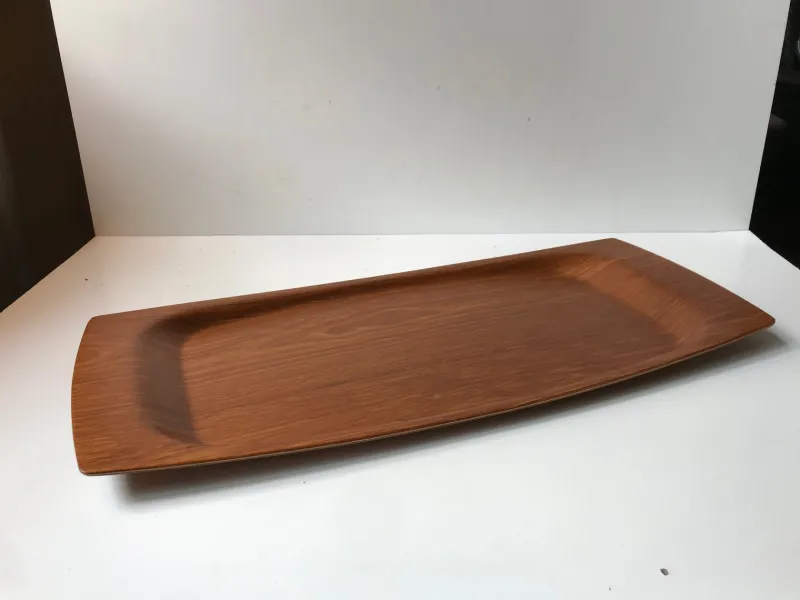 Pamono Large Danish Teak Serving Tray from Langva, 1960s> Trays