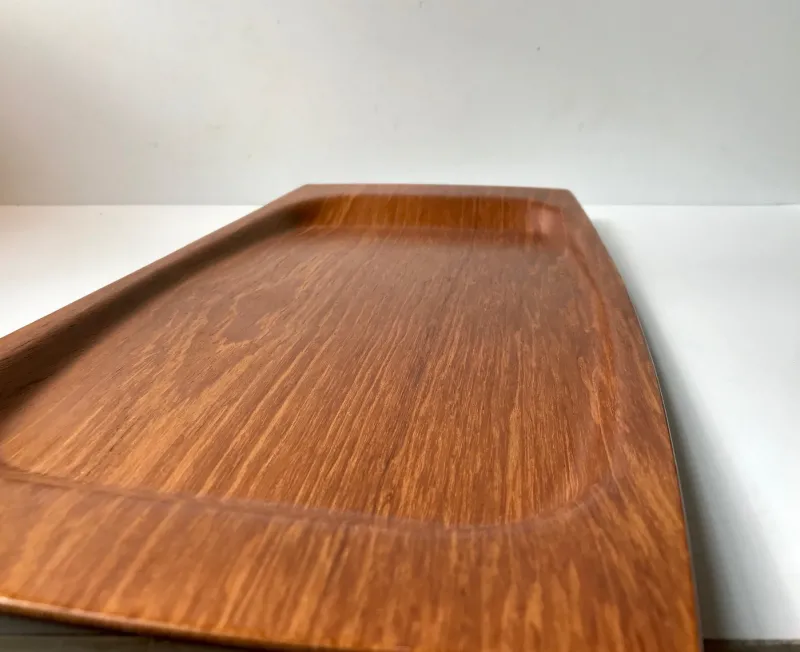 Pamono Large Danish Teak Serving Tray from Langva, 1960s> Trays