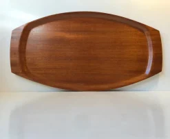 Pamono Large Danish Teak Veneer Serving Tray from Silva, 1960s> Trays