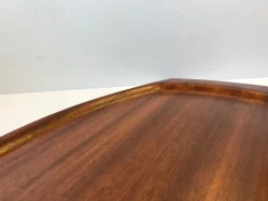 Pamono Large Danish Teak Veneer Serving Tray from Silva, 1960s><noscript><img width=