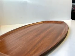 Pamono Large Danish Teak Veneer Serving Tray from Silva, 1960s><noscript><img width=