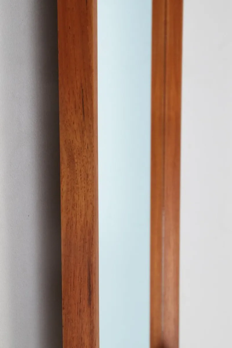 Outlet Pamono Large Danish Wall Mirror in Teak, 1960s