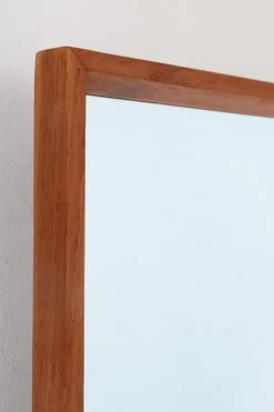 Outlet Pamono Large Danish Wall Mirror in Teak, 1960s