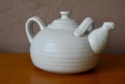 Online Pamono Large Danish White Ceramic Teapot in Scandinavian Bohemian Style