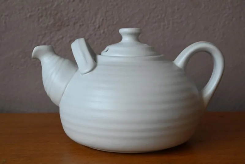 Online Pamono Large Danish White Ceramic Teapot in Scandinavian Bohemian Style
