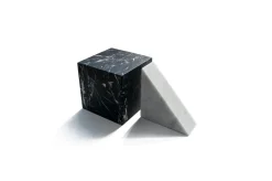 Pamono Large Decorative Paperweight Cube in Black Marquina Marble><noscript><img width=