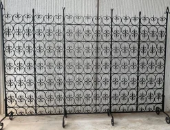 Pamono Large Decorative Wrought Iron Filigree Screen or Room Divider><noscript><img width=