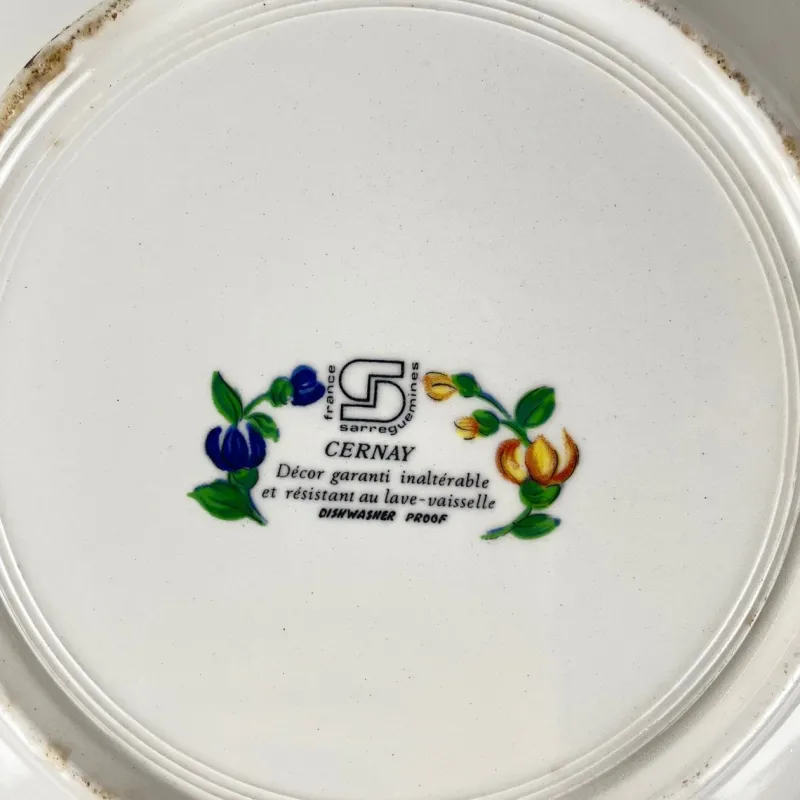 Pamono Large Deep Dish from Sarreguemines Cernay, 1970s-1980s> Serving Dishes