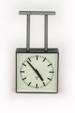 Sale Pamono Large Double-Sided Railway Clock from Pragotron, 1980s