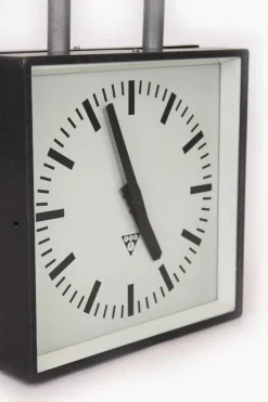 Sale Pamono Large Double-Sided Railway Clock from Pragotron, 1980s