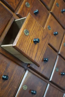 Pamono Large Dutch Oak Apothecary Cabinet, 1920s><noscript><img width=