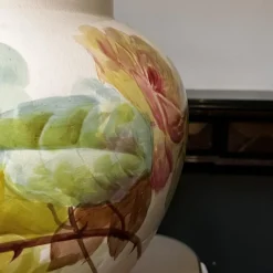 Pamono Large Earthenware Ceramic Roses Floral Planter, 1900s><noscript><img width=