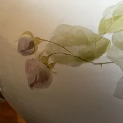 Pamono Large Earthenware Ceramic Roses Floral Planter, 1900s><noscript><img width=