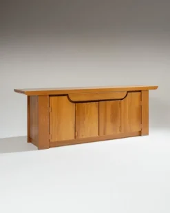 Discount Pamono Large Elm Sideboard by Luigi Gorgoni for Roche Bobois, 1980s