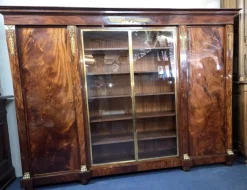 Best Pamono Large Empire Style Mahogany Bookcase, 1930s