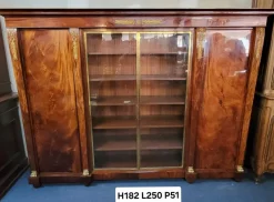 Best Pamono Large Empire Style Mahogany Bookcase, 1930s