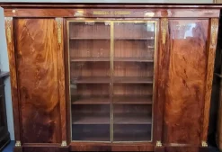 Best Pamono Large Empire Style Mahogany Bookcase, 1930s