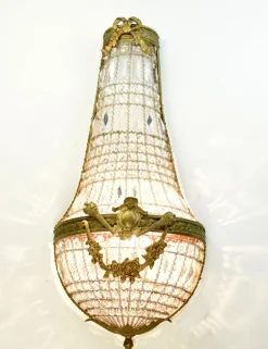Pamono Large Empire-Style Wall Sconces, 1970s, Set of 2><noscript><img width=